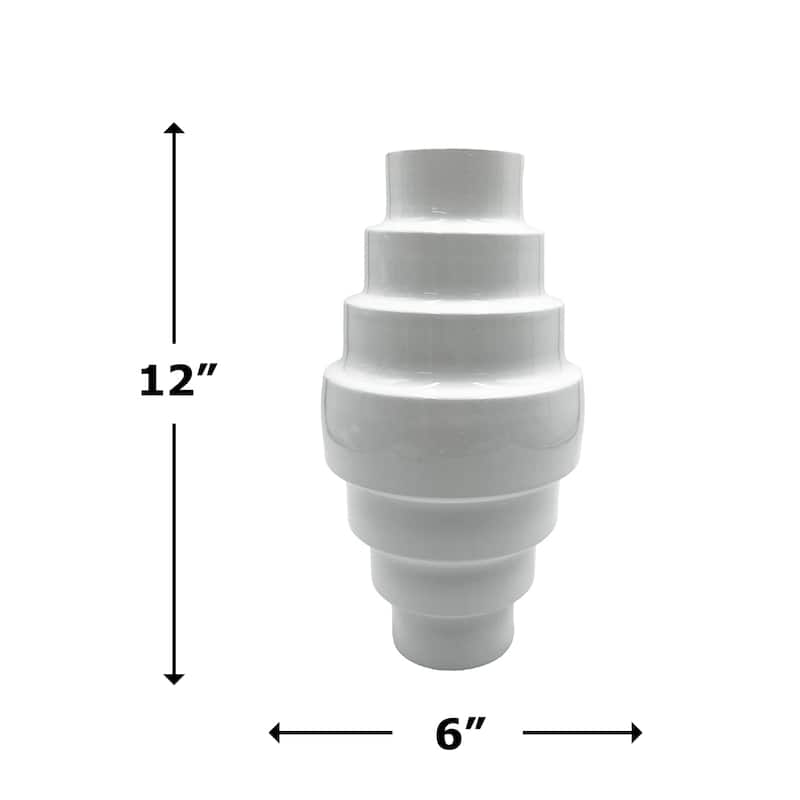 12 Inch Tall Decorative Handmade Aluminum Modern Flower Vase