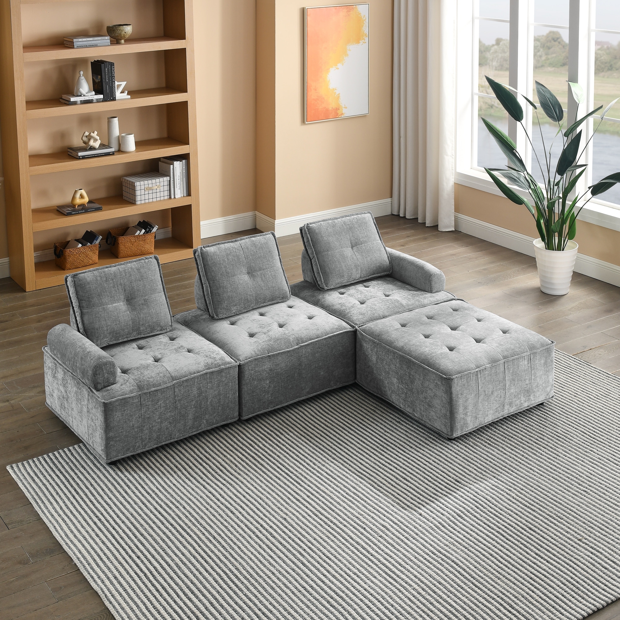 Sectional Modular Cube Seating 6-Cube Soulfa Cloud Couch – Luxury