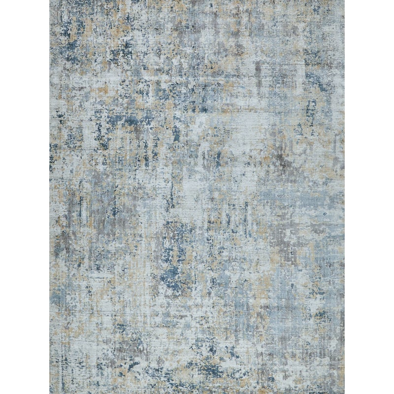 EXQUISITE RUGS Nightfall Hand-loomed Wool/Bamboo Silk Gold/Brown Area Rug.