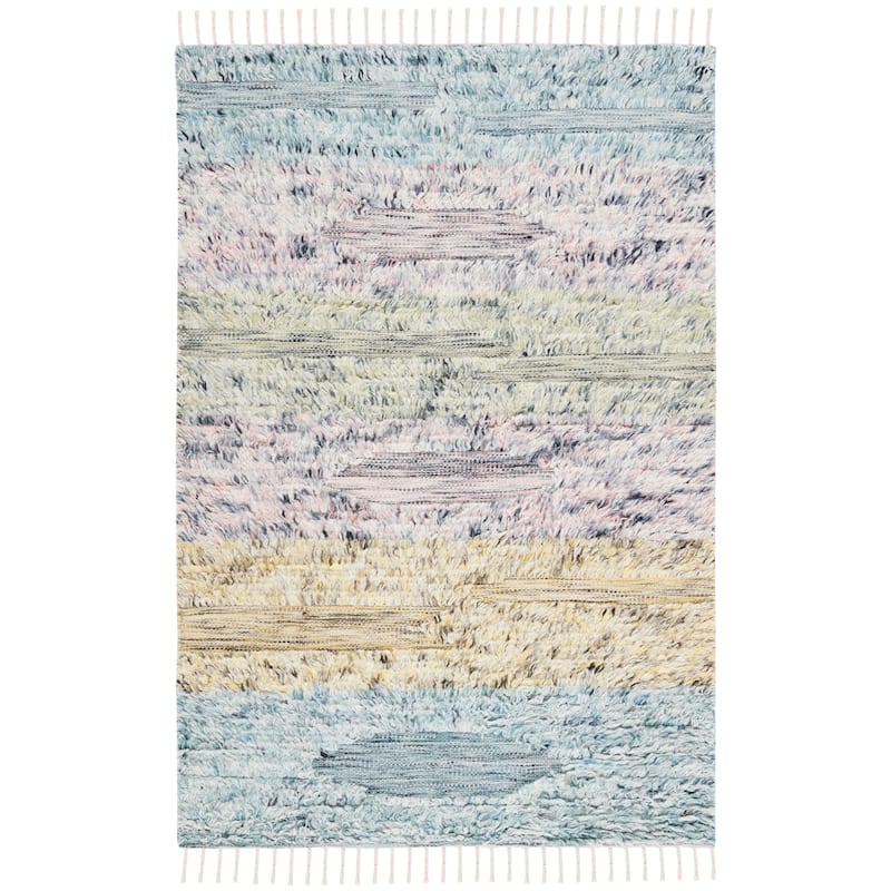 SAFAVIEH Handmade Casablanca Shag Nieves Tribal Wool Rug