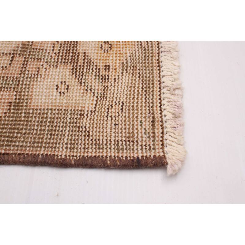 ECARPETGALLERY Hand-knotted Antalya Vintage Copper Wool Rug - 4'11 x 10'0