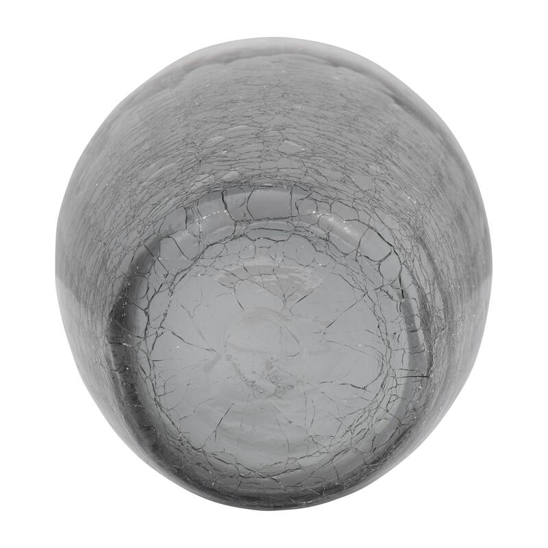 Sagebrook Home Glass Multi Round Crackle Vase