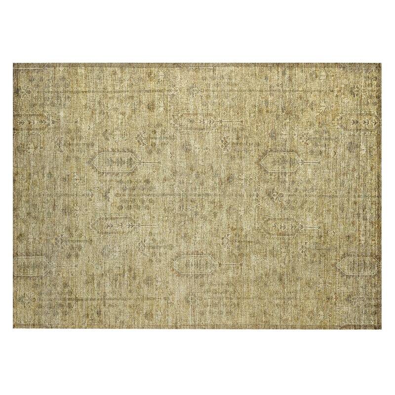 Machine Washable Indoor/ Outdoor Chantille Distressed Traditional Rug