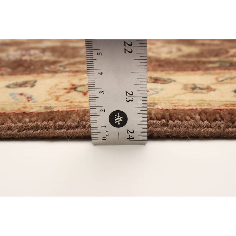 ECARPETGALLERY Hand-knotted Jamshidpour Brown Wool Rug - 2' 4" x 4' 9"