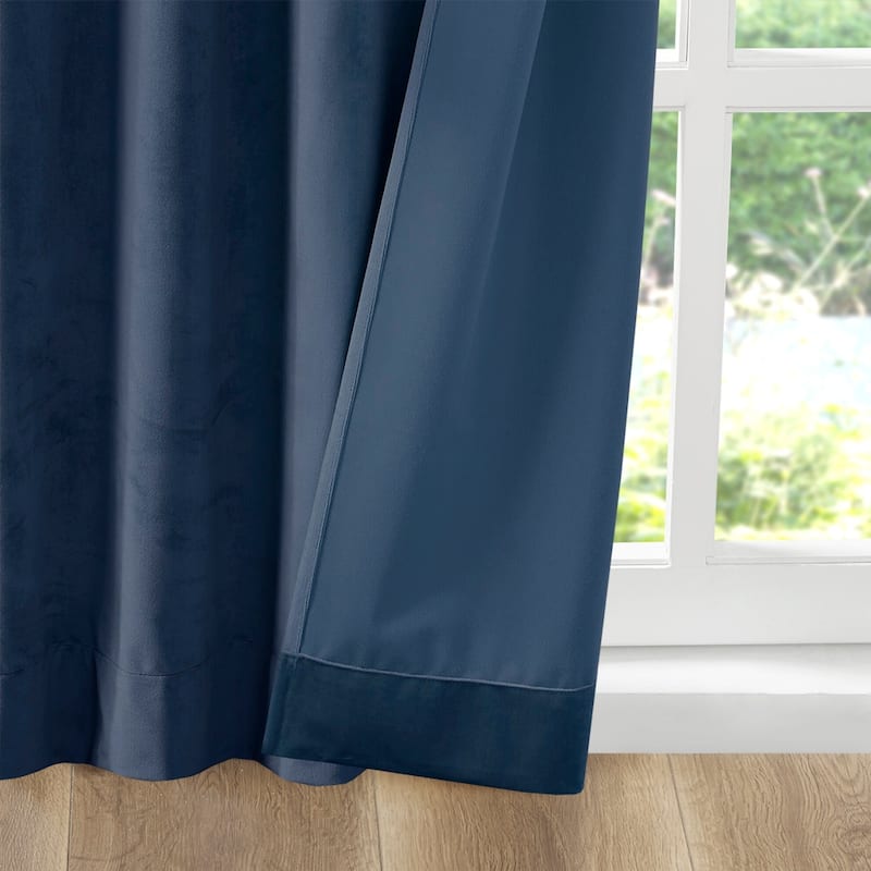 Velvet Rod Pocket/Back Tab Window Panel Pair 37x95"