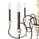 preview thumbnail 8 of 8, LALUZ Farmhouse 6-Light Rustic Wood Classic Chandelier for Living Dining Room