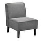 preview thumbnail 11 of 9, Costway Modern Armless Accent Chair Fabric Single Sofa withRubber Wood