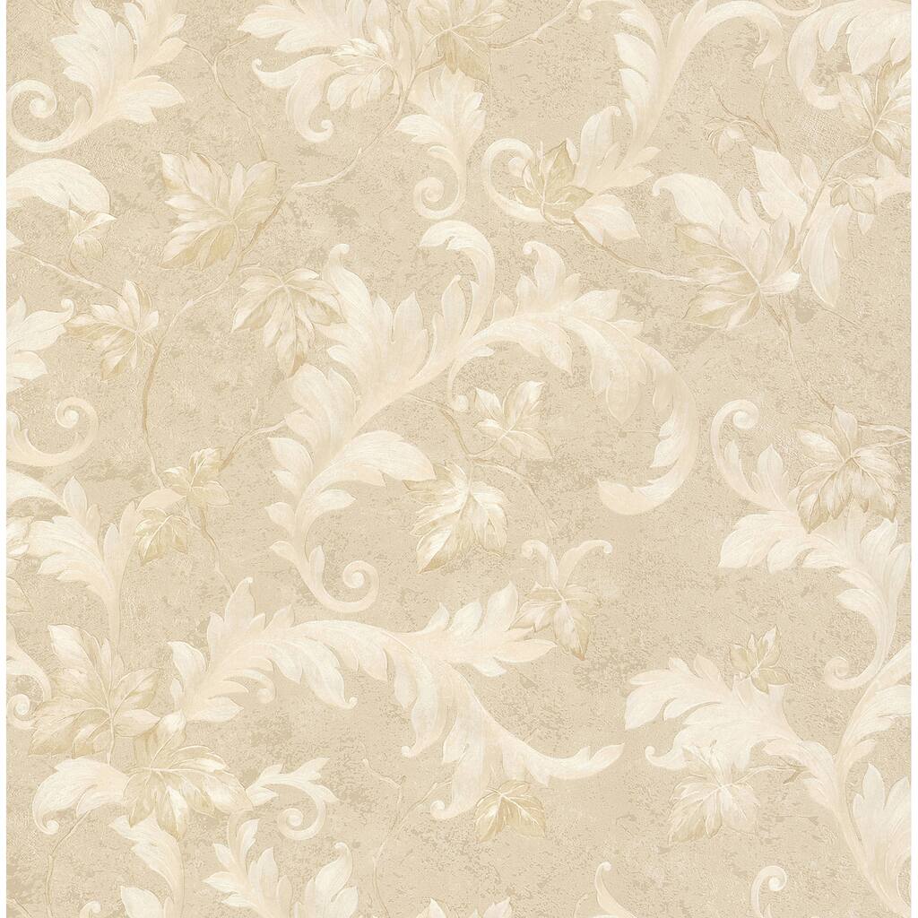 Botanical Providence Beige Scroll Wallpaper