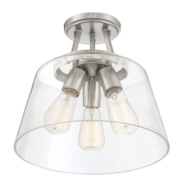 Savoy House Calhoun 3 Light 13" Wide Semi-Flush Ceiling Fixture