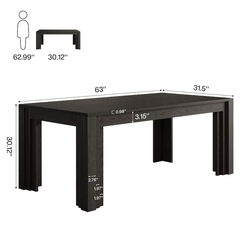 63-Inch Executive Desk, Large Home Office Computer Desk