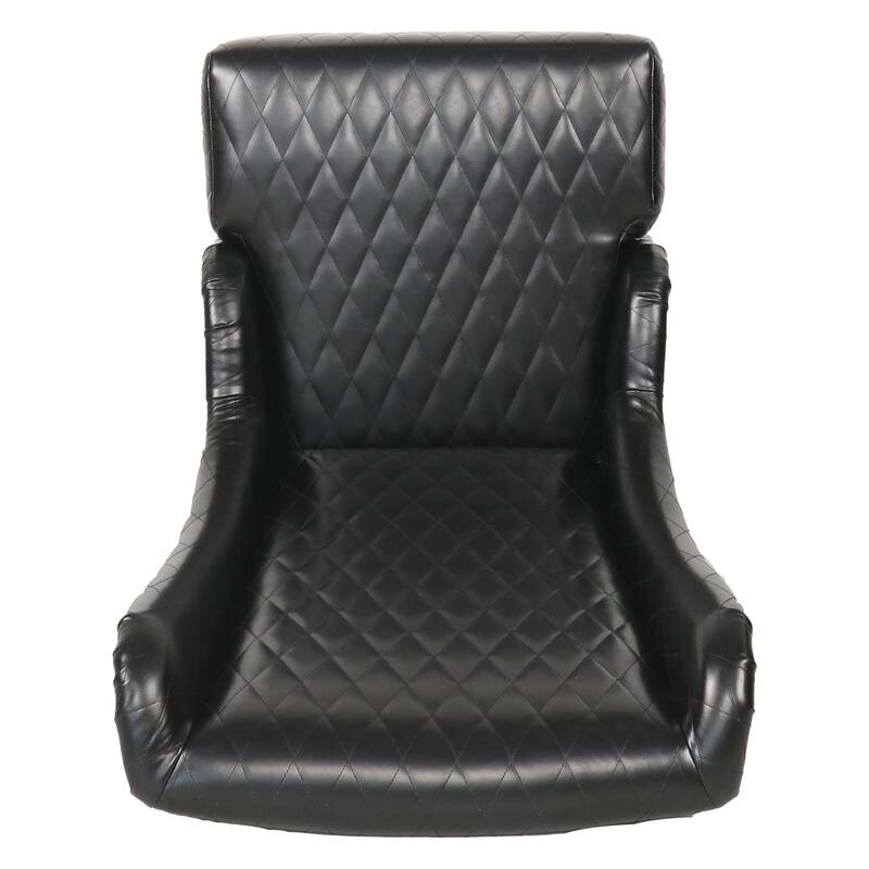 Black Modern 23.03" High Back Upholstered Accent Chair with Solid Wood Frame