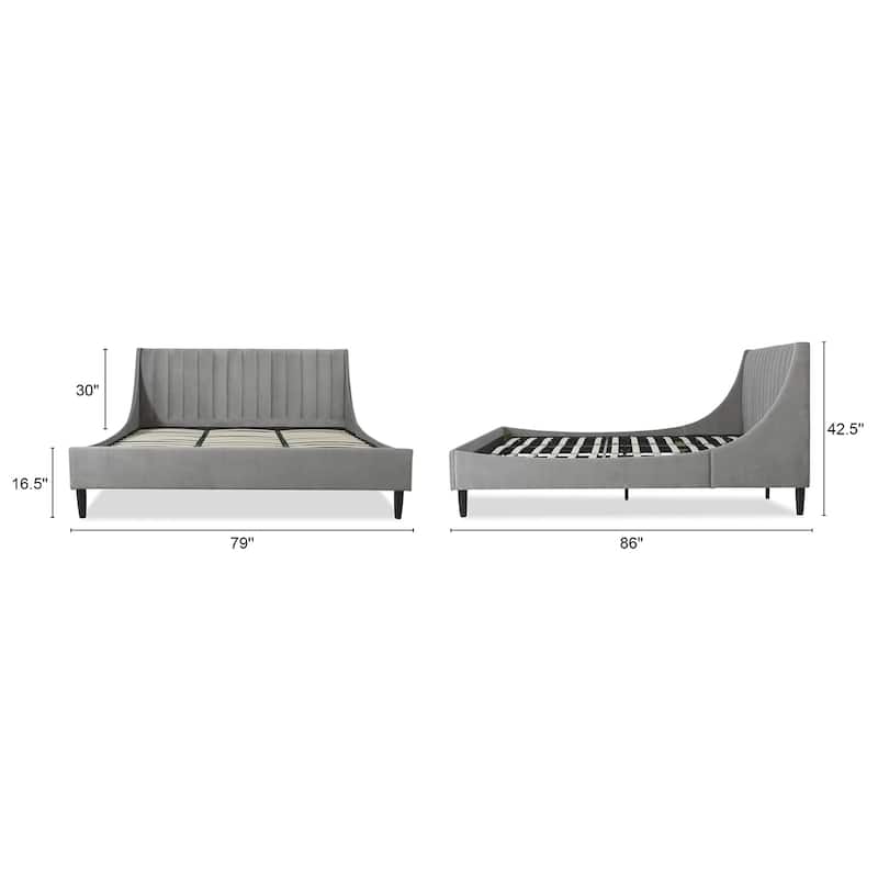 Aspen Vertical Tufted Upholstered Platform Bed