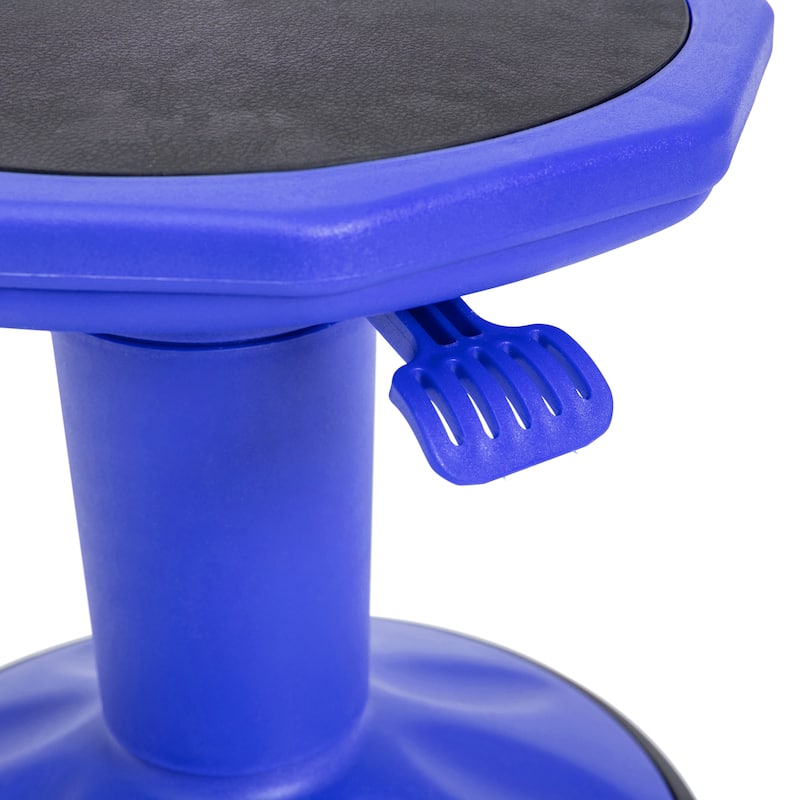 Kids Adjustable Height Active Learning Stool for Classroom and Home - 13"D x 13"W x 13.5" - 18.25"H