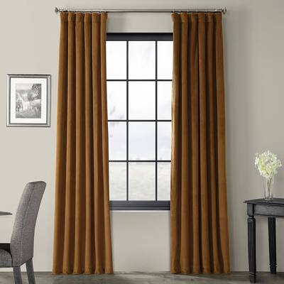 Exclusive Fabrics Signature Velvet Blackout Curtain 84 Inches Long (1 Panel)