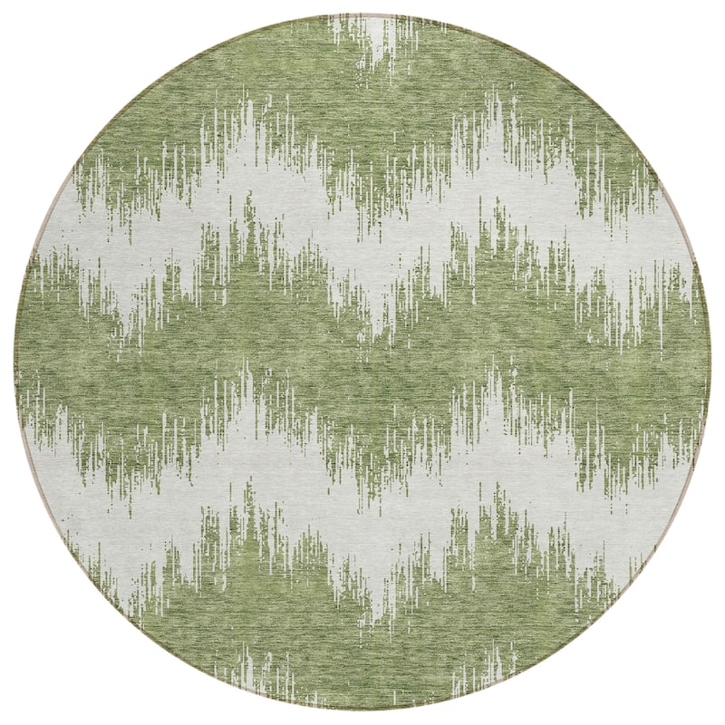 Machine Washable Indoor/ Outdoor Chantille Modern Chevron Rug