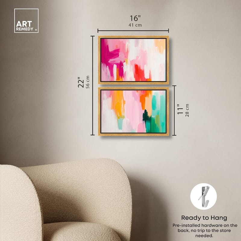 Playful Palette I Canvas Set of 2 by Art Remedy