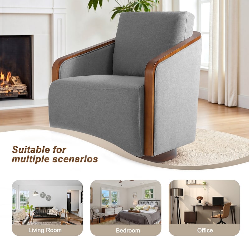 Modern Upholstered Swivel Accent Chair