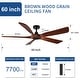 preview thumbnail 19 of 157, YUHAO SylvanAir Modern 52 in. Flush Mount Outdoor/Indoor Ceiling Fan with 3 Solid Wood Blades and DC Reversible Motor