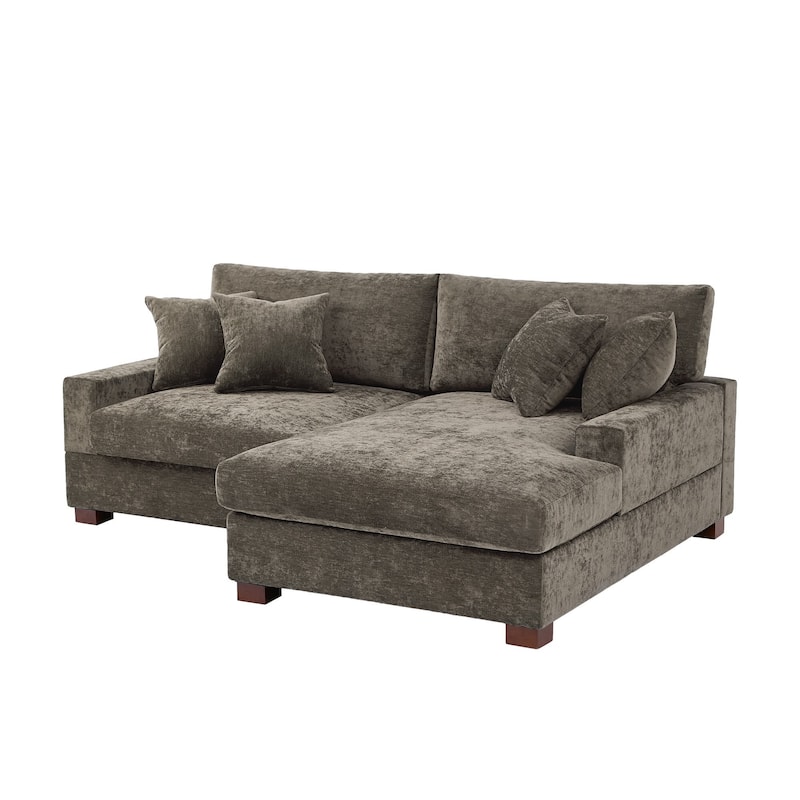 Oversized Modern Chenille Modular Sectional Sofa with Chaise