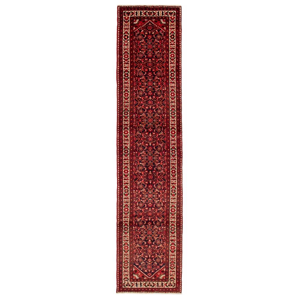 ECARPETGALLERY Hand-knotted Andelz Navy Wool Rug - 2'8 x 12'8