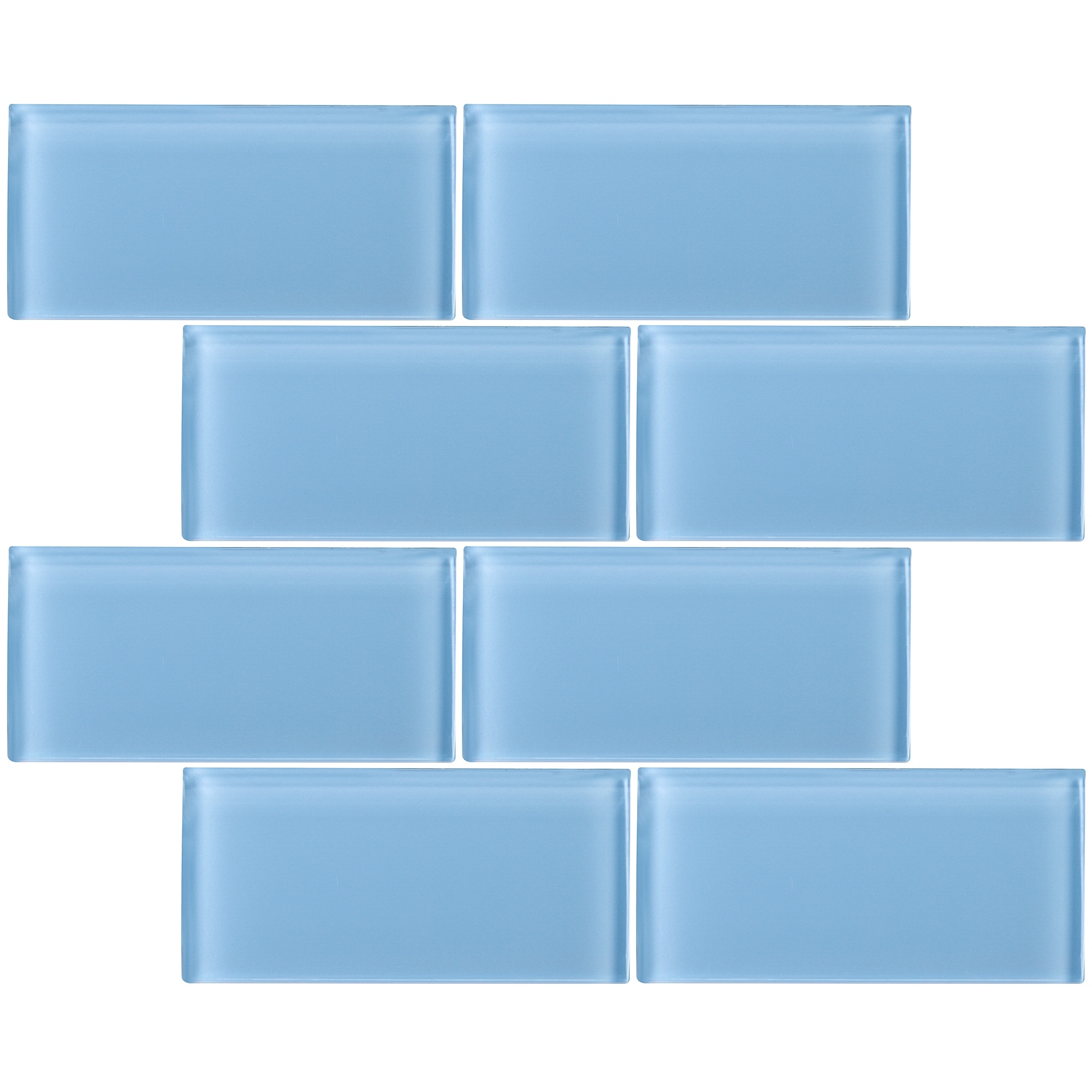 TileGen. 3" x 6" Glass Subway Tile in Light Blue Wall (80 tiles/10sqft.) - Sale - Bed Bath & Beyond - 27973399