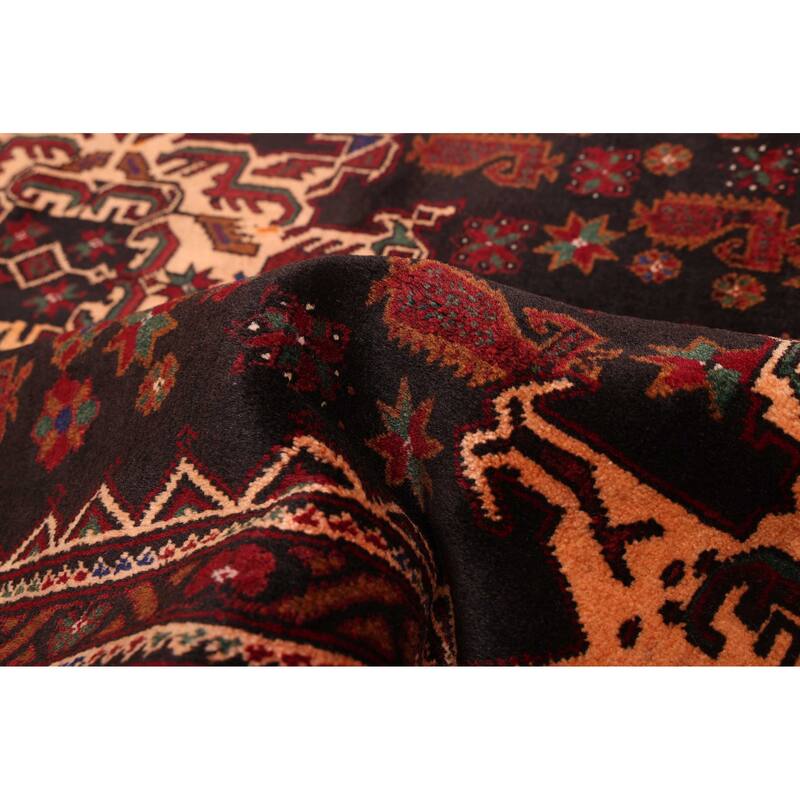 ECARPETGALLERY Hand-knotted Teimani Black Wool Rug - 4'0 x 6'10