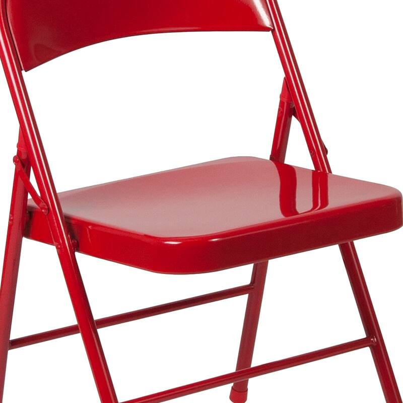 4 Pack Double Braced Metal Folding Chair