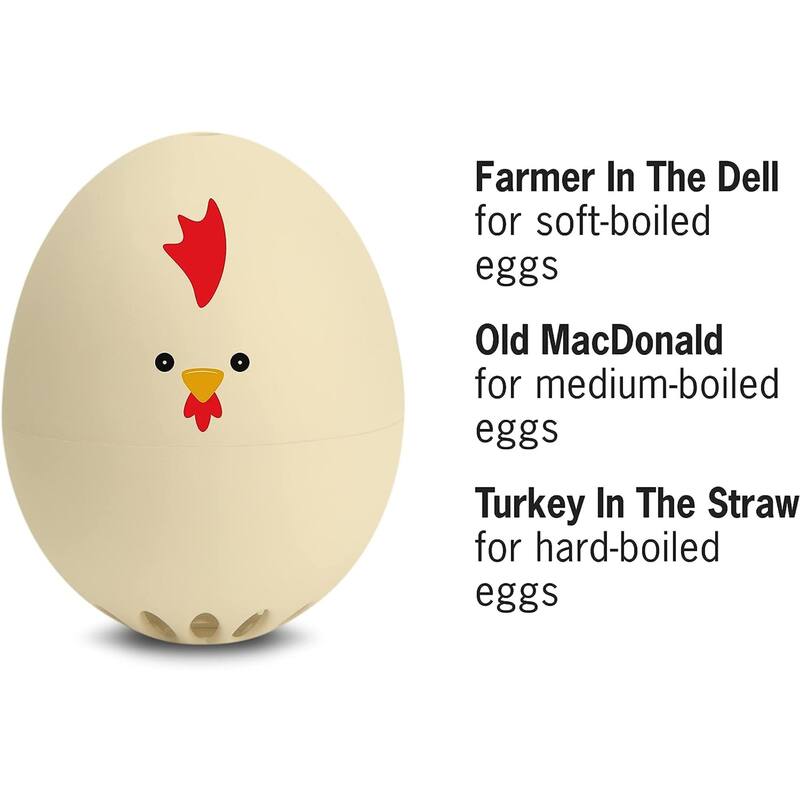Brainstream Beepegg Egg Timer Singing Floating Egg Timer - 2.13"W x 2.17"H