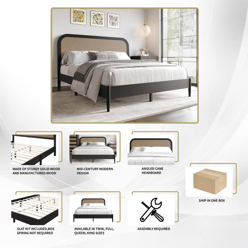 CraftPorch 5-pieces Mid-Century Modern Bedroom Set