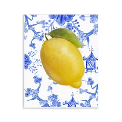 Stupell Lemon Over Chinoiserie Wall Plaque Art Design By Matthew Piotrowicz