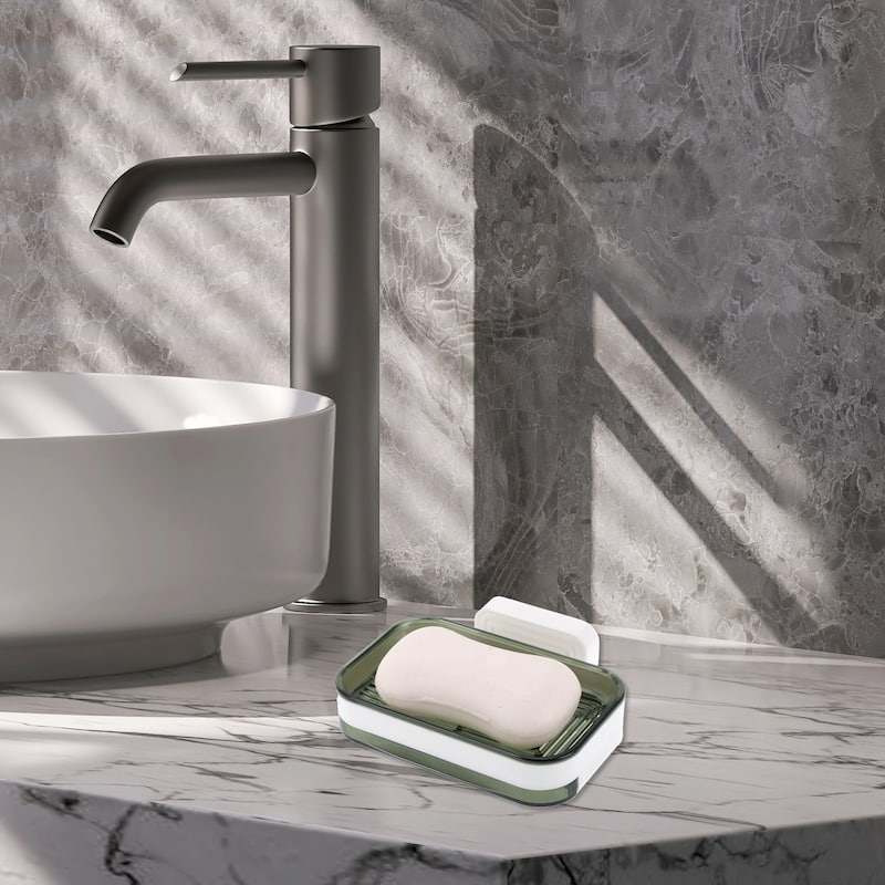 Wall Mounted Single Layer Soap Dish for Bathroom Kitchen - Green - Single Layer