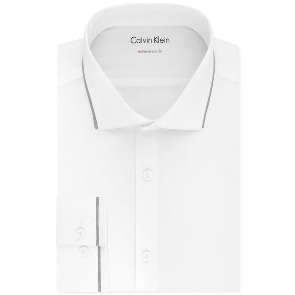 calvin klein slim fit white dress shirt