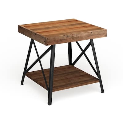 Carbon Loft Oliver Modern Rustic Wood End Table