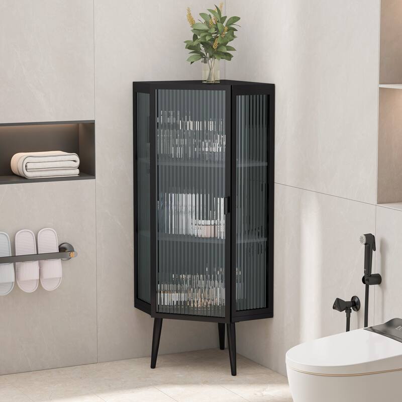 Triangular corner design bathroom cabinet