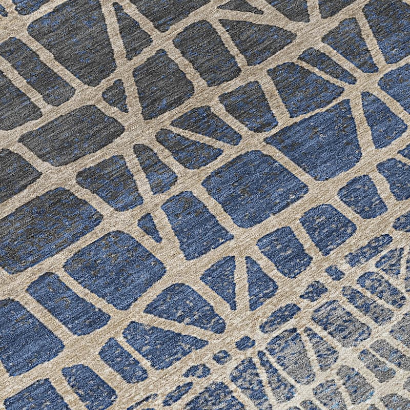 Machine Washable Indoor/ Outdoor Boho Global Chantille Rug