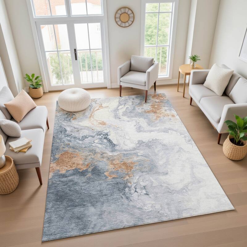 Premium Washable Super Soft Abstract Contemporary Mayfield Rug