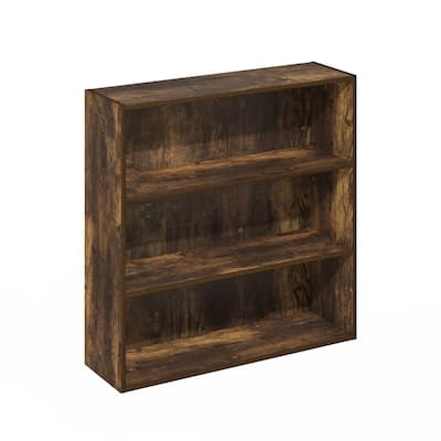 31.5 in. Tall Pine Wood 3-Shelf Bookcase