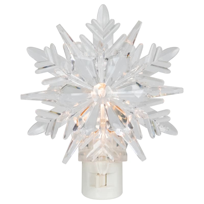 3D Snowflake Night Light - 6" - Clear
