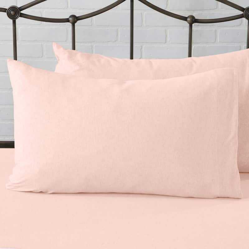 Linery & Co. Heathered Melange Cotton Jersey Knit Sheet Set