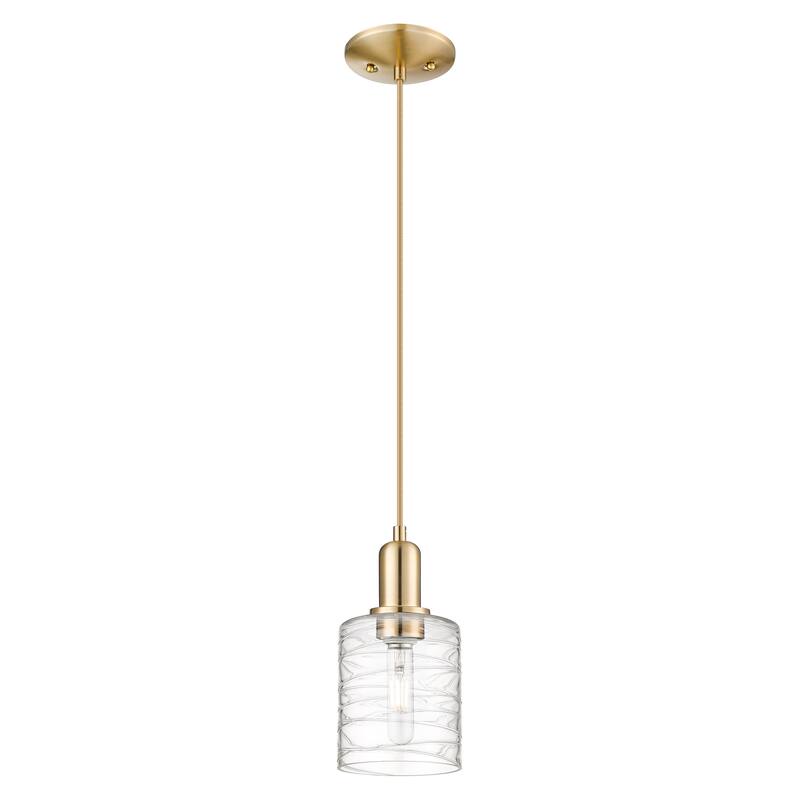 Innovations Lighting Endless Possibilities Arcadia - Cobbleskill - 1 Light 5" Cord Hung Mini Pendant - Deco Swirl/Champagne Bronze