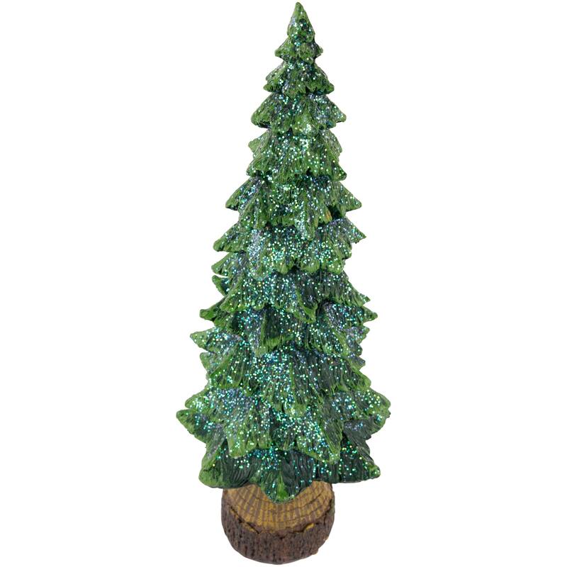 Glittered Pine Tree Christmas Decoration - 12"