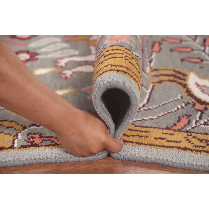 Animal Pictorial Ziegler Accent Rug Handmade Oriental Wool Carpet - 2'6"x 6'0"