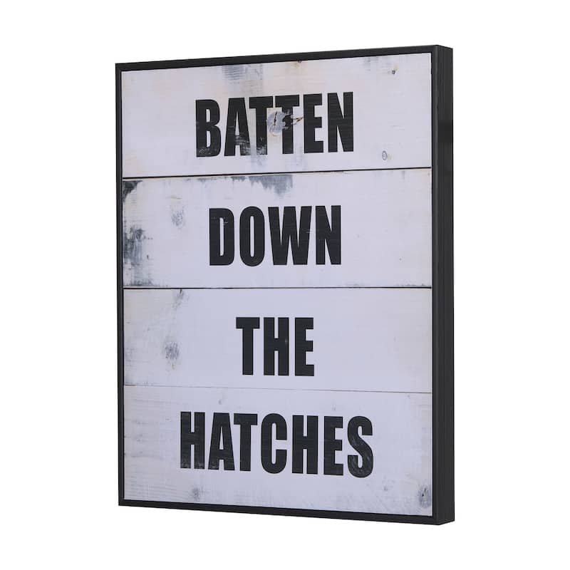 Batten Down The Hatches Framed Art Print