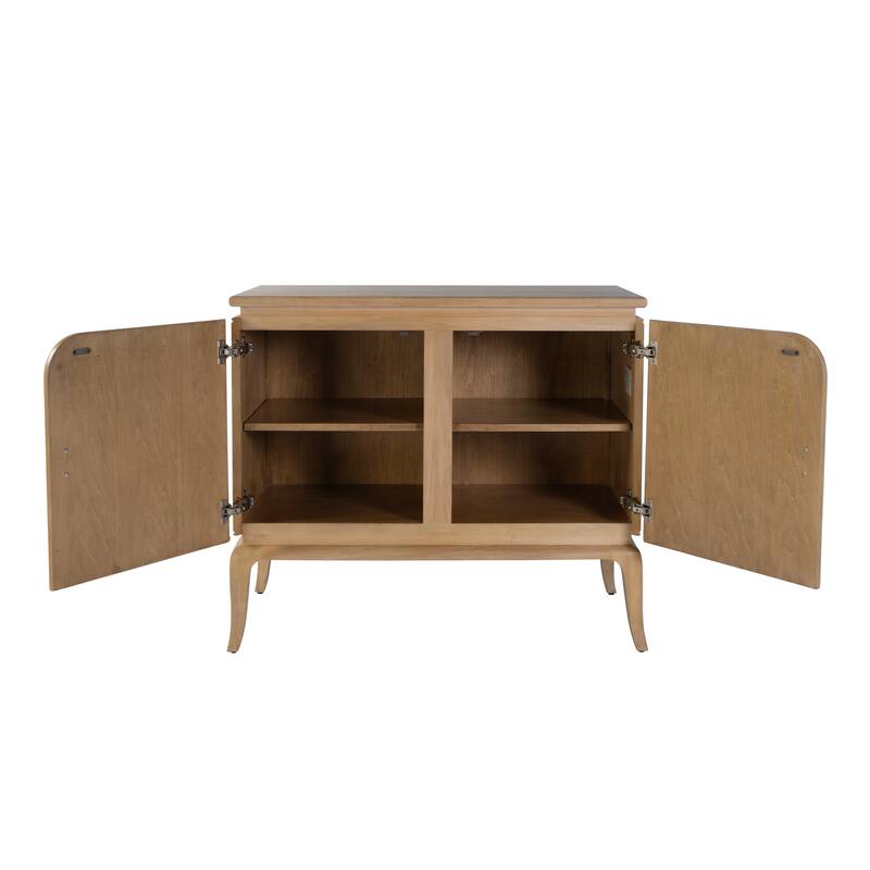 Karolina 40 in. W Wood 2 Door Accent Cabinet with Interior Shelves
