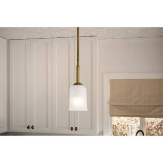 Kichler Lighting Shailene 1-Light Natural Brass Mini Pendant Light - 11.25