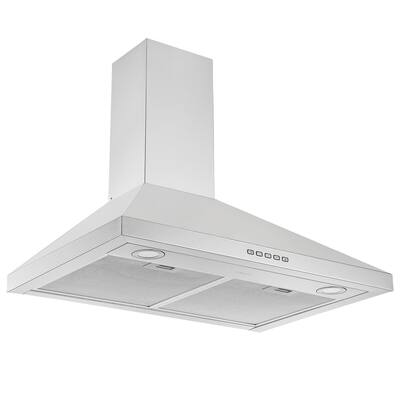 Ancona 30 in. Convertible Wall-Mounted Range Hood in Stainless Steel