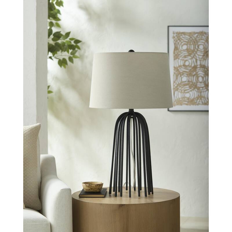 Livabliss Fermo Traditional Accent Table Lamp - 30"H x 17"W x 17"D - Black