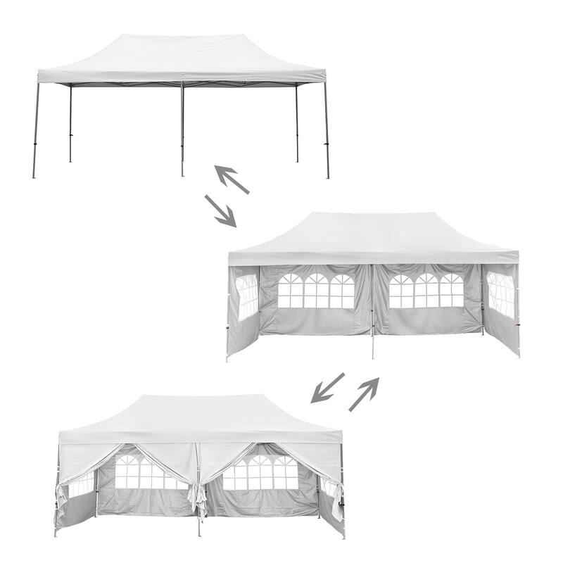 Zenova Heavy-duty 10' x 20' Pop up Canopy Gazebo Tent