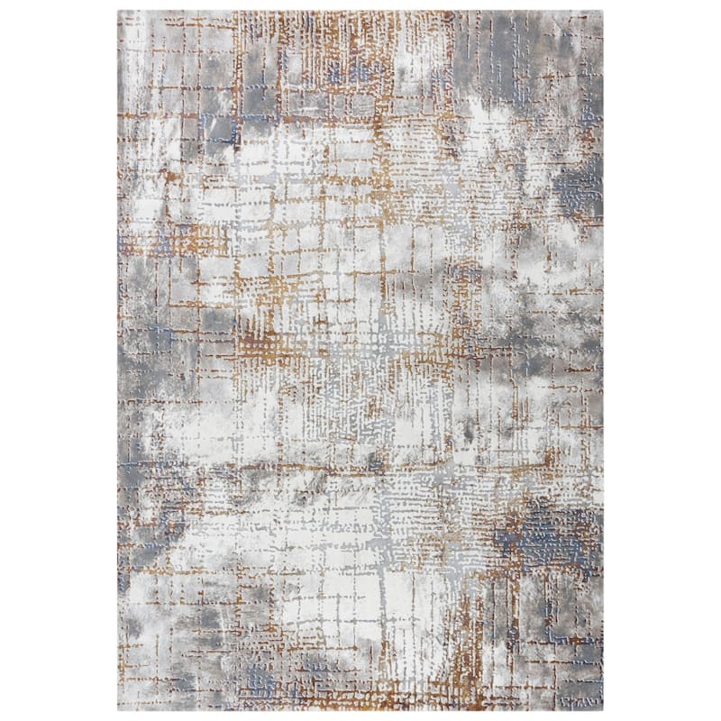 Alora Decor Opal Ivory and Grey Multi-colored Abstract Rug