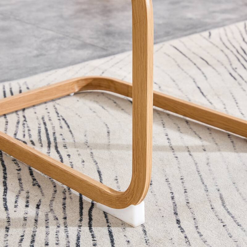 Modern Dining Chair Set of 4, High Back Upholstered Side Chair with C-Shaped Tube Metal Legs Office Chair, Club Guest Chair